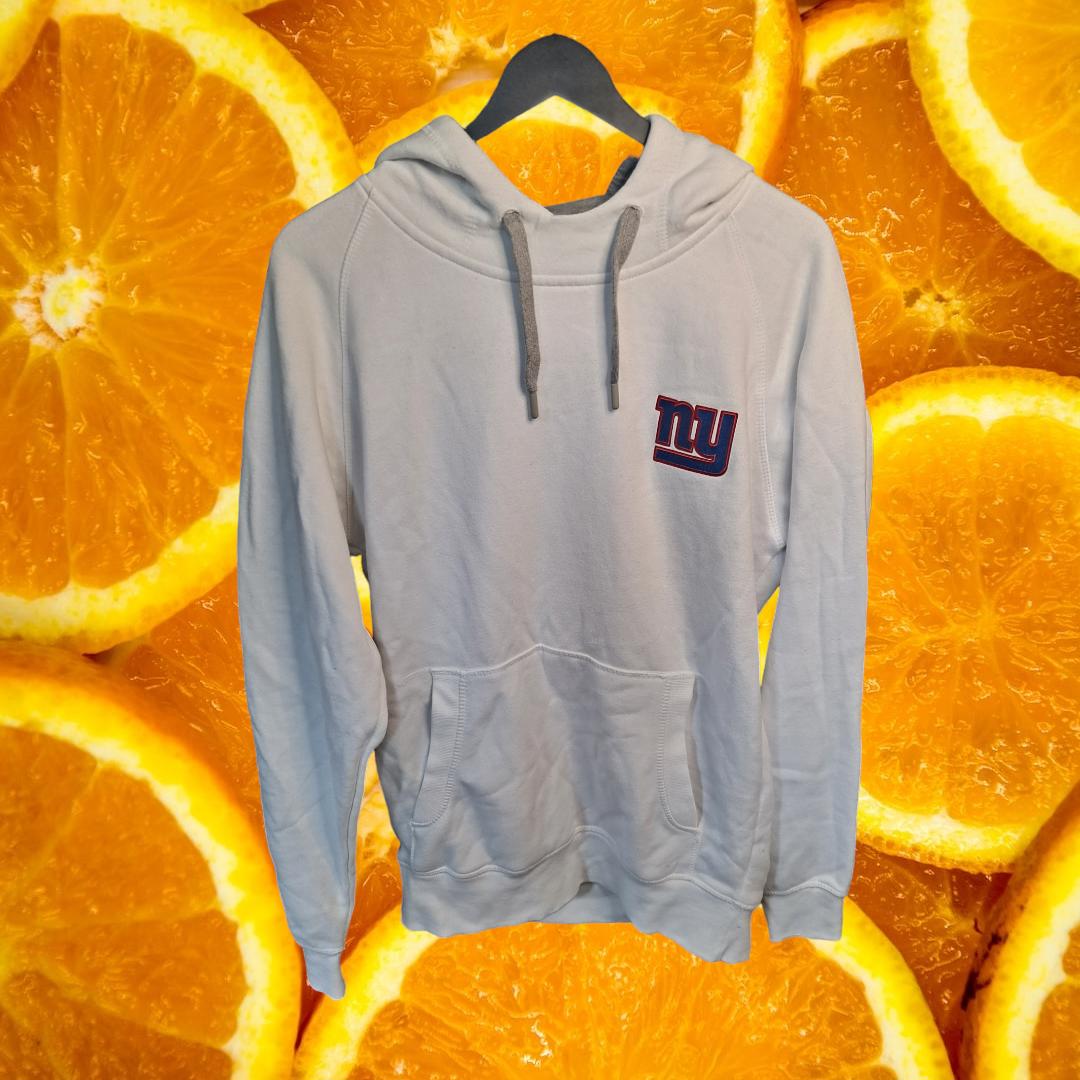 Antigua Ny Giants White Hooded Sweatshirt Size Medium